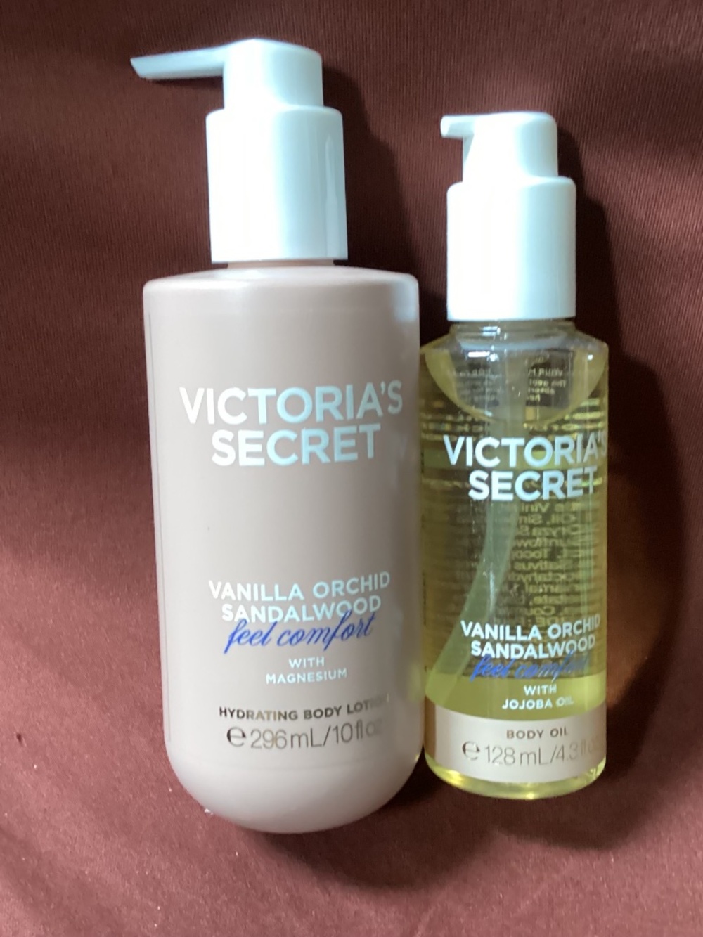 Victoria's Secret Vanilla Orchid Sandalwood Body Lotion and Body Oil Bundle